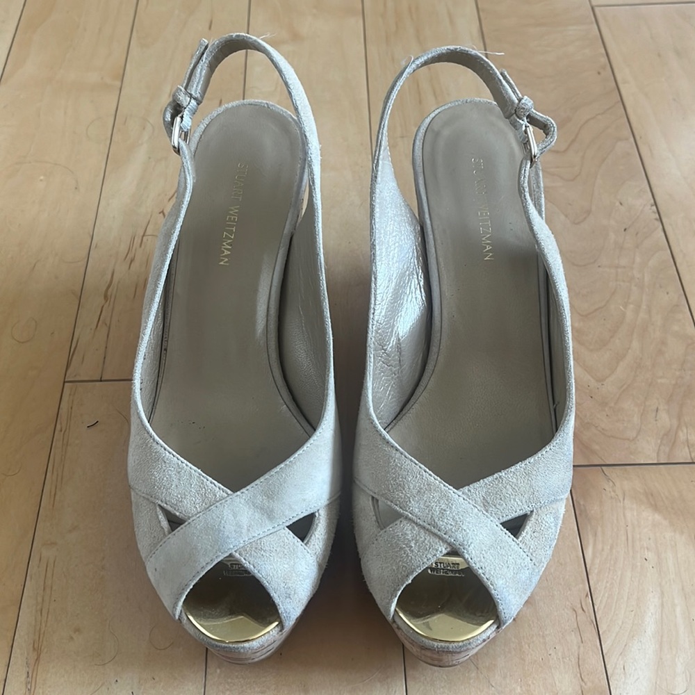 Stuart Weitzman size 7 slingback wedge sandals